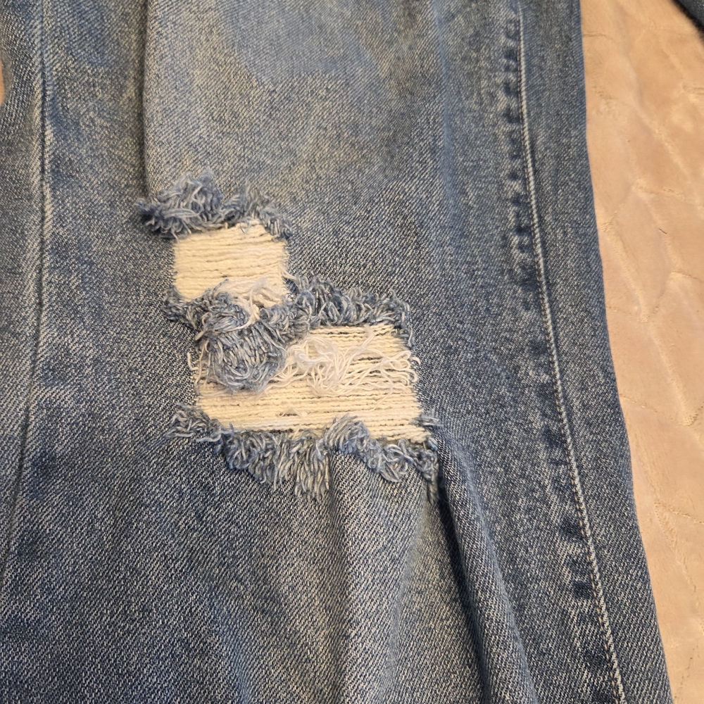 Windsor Blue Distressed Flare Jeans - Picture 7 of 12